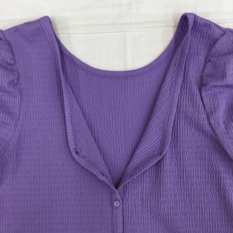 ダブルクローゼット w closet カーディガン 半袖 FREE 無地 紫 / パープル /  レディース USED 古着 中古 10141838