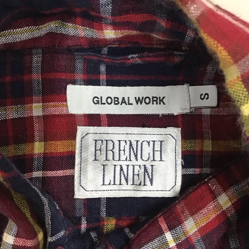 グローバルワーク GLOBAL WORK シャツ、ブラウス 長袖 GW021502NP フレンチリネン S チェック メンズ USED 古着 中古 10116835