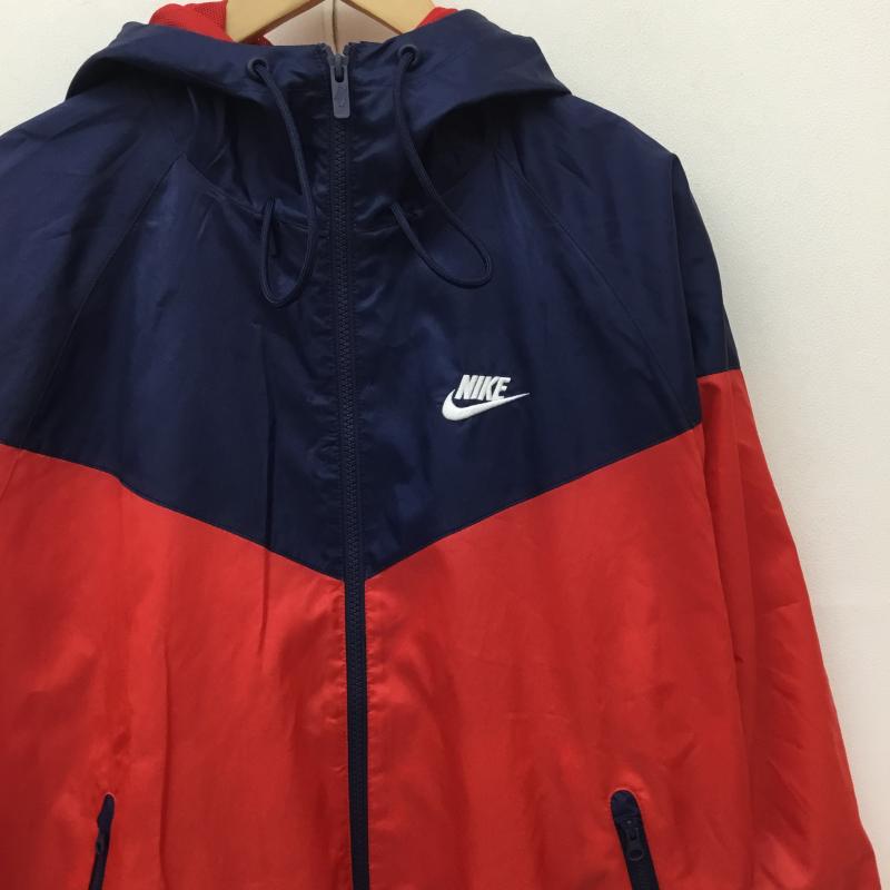 ナイキ NIKE ジャケット、上着 ジャケット、ブレザー DA0002-657 M ロゴ、文字 赤 / レッド / X 紺 / ネイビー /  メンズ USED 古着 中古 10131961