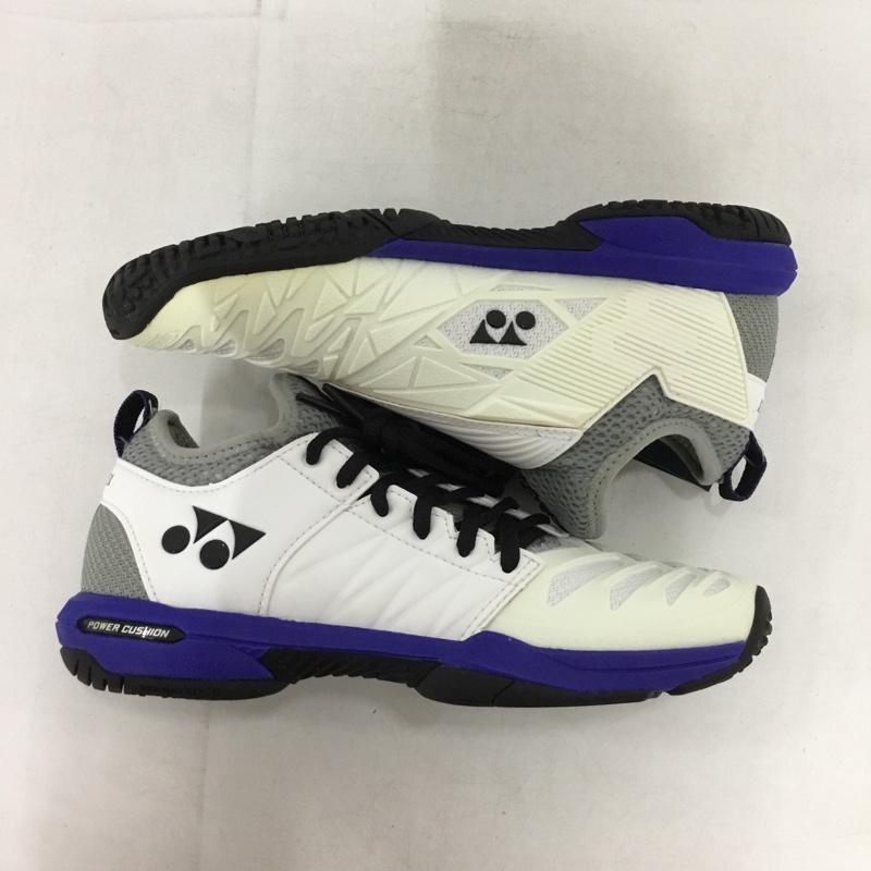ヨネックス YONEX スニーカー スニーカー SHTF3MGC パワークッションフュージョンレブ3メンGC テニスシューズ 箱有 23.5cm 23.5cm ロゴ、文字 白 / ホワイト / X 黒 / ブラック / X 青 / ブルー /  レディース USED 古着 中古 10150021