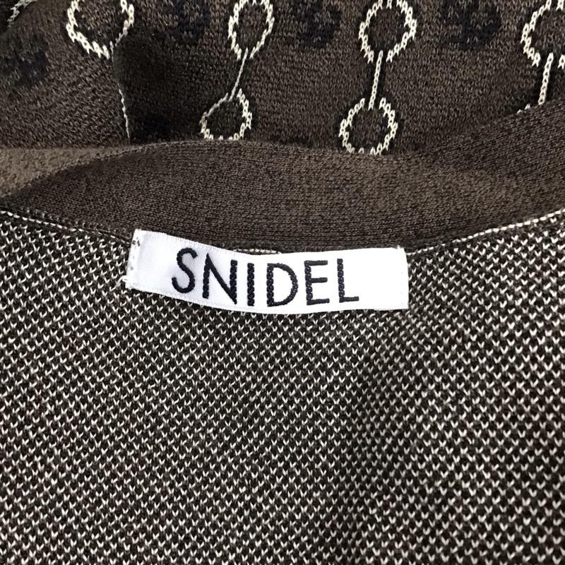 スナイデル SNIDEL カーディガン 長袖 SWNT221137 総柄 茶 / ブラウン /  レディース USED 古着 中古 10120033
