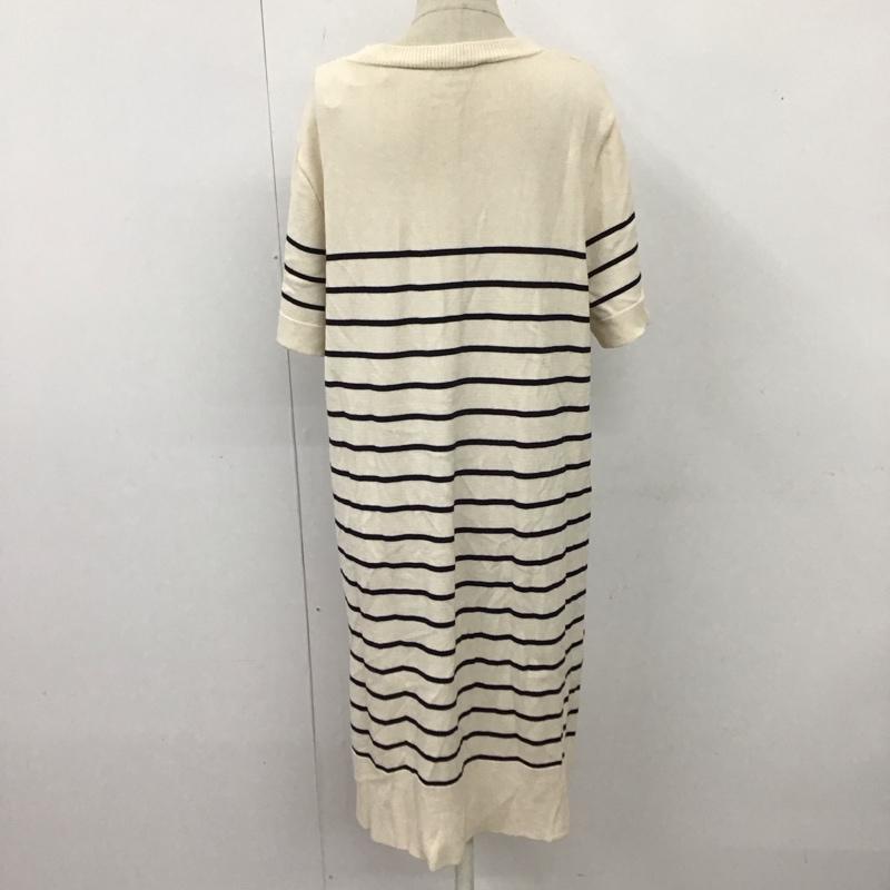 ザラ ZARA ワンピース ロングスカート 半袖ロングワンピース ボーダーワンピース M ボーダー柄 ベージュ / ベージュ /  レディース USED 古着 中古 10117939