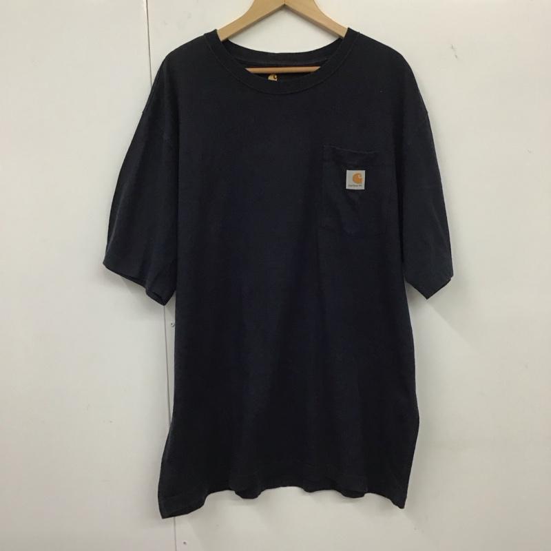 カーハート Carhartt Tシャツ 半袖 L 無地 紺 / ネイビー /  メンズ USED 古着 中古 10134856