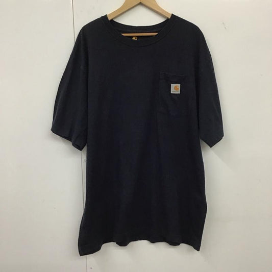 カーハート Carhartt Tシャツ 半袖 L 無地 紺 / ネイビー /  メンズ USED 古着 中古 10134856