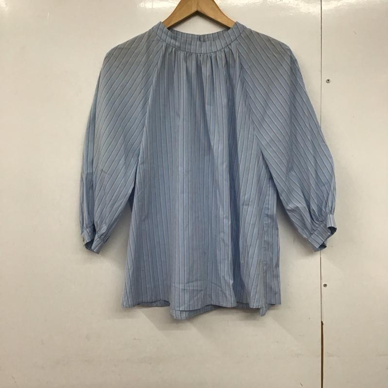 グリーンレーベルリラクシング green label relaxing シャツ、ブラウス 長袖 長袖シャツ ストライプシャツ ストライプ 水色 / ライトブルー /  レディース USED 古着 中古 10142691