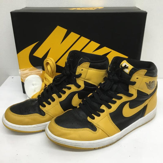 ナイキ NIKE スニーカー スニーカー AIR JORDAN 1 RETRO HIGH OG エア ジョーダン 1 レトロ HIGH OG 555088-701 28.0cm ロゴ、文字 黒 / ブラック / X 黄 / イエロー /  メンズ USED 古着 中古 10107077