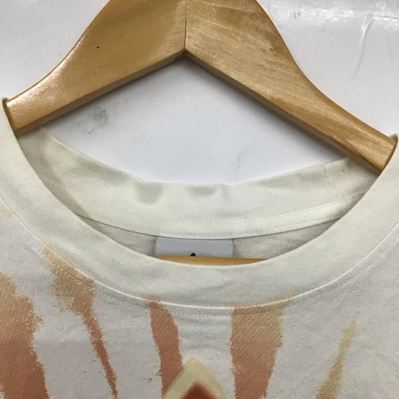 アディダス adidas Tシャツ 半袖 HS1940 タイダイ ロゴ、文字 ベージュ / ベージュ / X 茶 / ブラウン /  メンズ USED 古着 中古 10129169