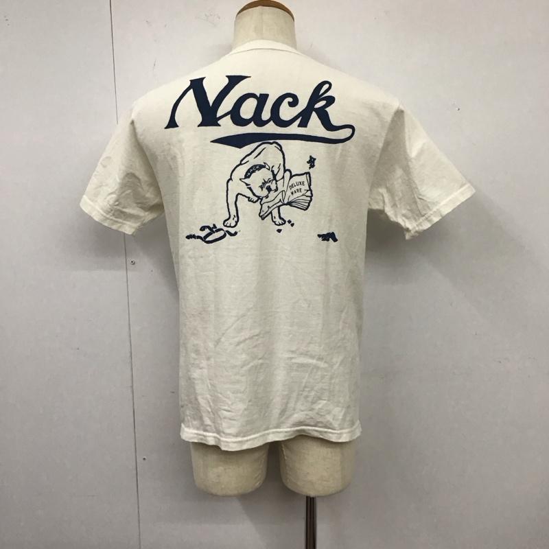 デラックス クロージング Deluxe Clothing Tシャツ 半袖 半袖カットソー プリントTシャツ クルーネックカットソー L ロゴ、文字 白 / ホワイト /  メンズ USED 古着 中古 10120316