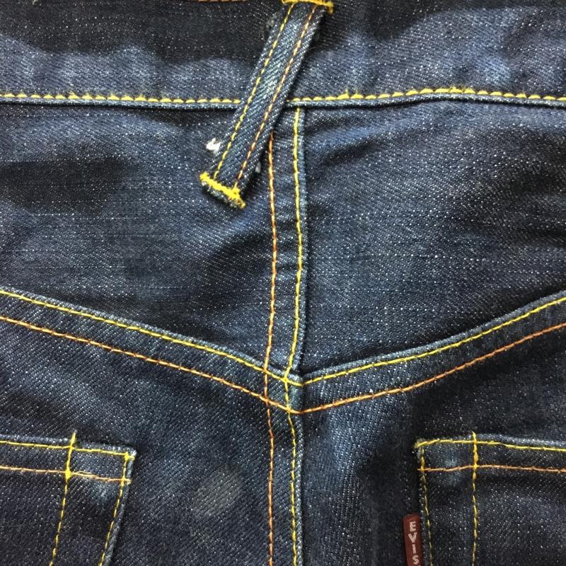 エヴィス EVISU パンツ デニム、ジーンズ デニムパンツ ストレートパンツ ワイドパンツ カジュアルパンツ 32インチ 無地 インディゴ / インディゴ /  メンズ USED 古着 中古 10115222