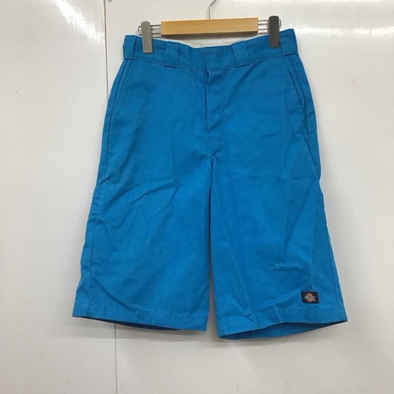 ディッキーズ Dickies パンツ ワークパンツ、ペインターパンツ W814171 ハーフパンツ 28 ロゴ、文字 青 / ブルー /  メンズ USED 古着 中古 10119161