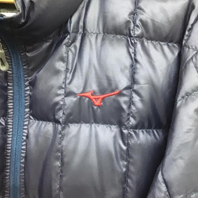 ミズノ MIZUNO ジャケット、上着 ジャンパー、ブルゾン ジップアップジャケット ナイロンジャケット アウター L ロゴ、文字 紺 / ネイビー /  メンズ USED 古着 中古 10150328