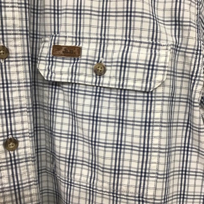 カーハート Carhartt シャツ、ブラウス 半袖 半袖シャツ チェックシャツ カラーシャツ ボタンダウンシャツ L チェック 白 / ホワイト / X 紺 / ネイビー /  メンズ USED 古着 中古 10134795