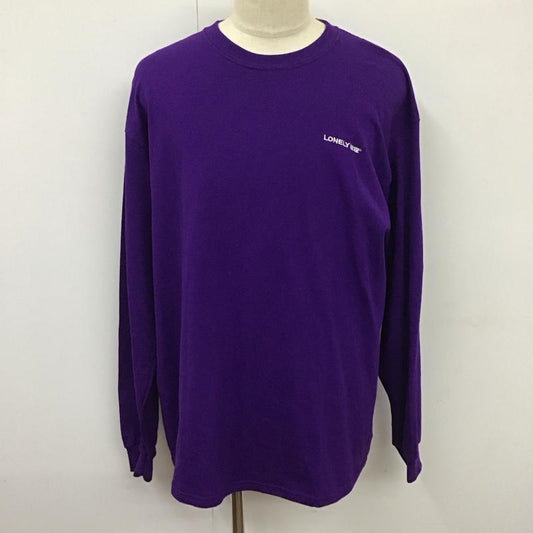 ロンリー LONELY論理 カットソー 長袖 長袖カットソー クルーネックカットソー ロングスリーブカットソー プリントTシャツ XL ロゴ、文字 紫 / パープル /  メンズ USED 古着 中古 10115608