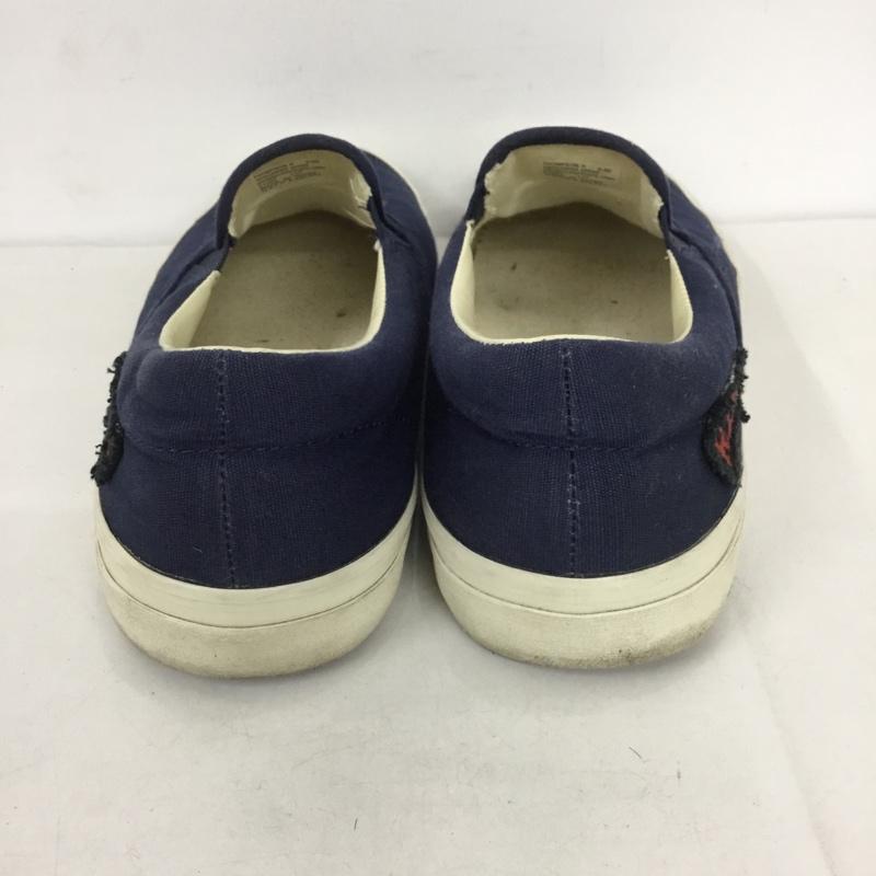 ポロラルフローレン POLO RALPH LAUREN スリッポン スリッポン 9.5D ロゴ、文字 紺 / ネイビー /  メンズ USED 古着 中古 10131035