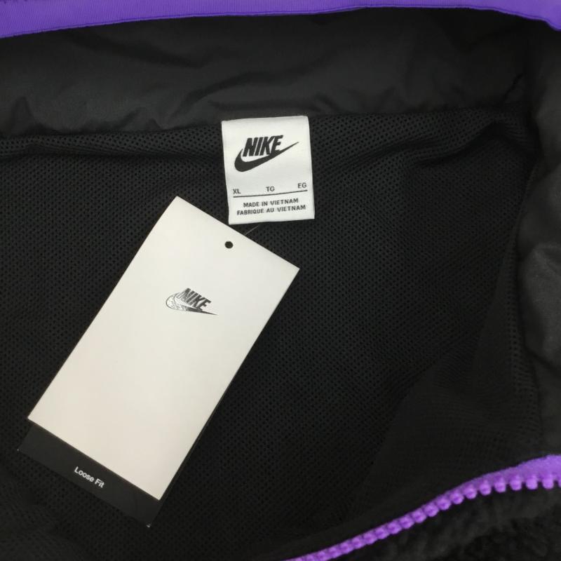 ナイキ NIKE ジャケット、上着 ジャケット、ブレザー HO220609SIV XL ロゴ、文字 黒 / ブラック / X 紫 / パープル /  メンズ USED 古着 中古 10119977