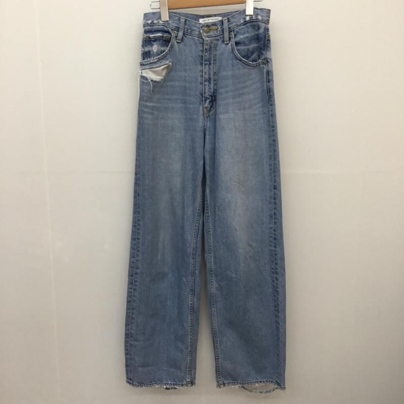 アズールバイマウジー AZUL BY MOUSSY パンツ デニム、ジーンズ 26インチ ダメージ加工 水色 / ライトブルー /  レディース USED 古着 中古 10143883