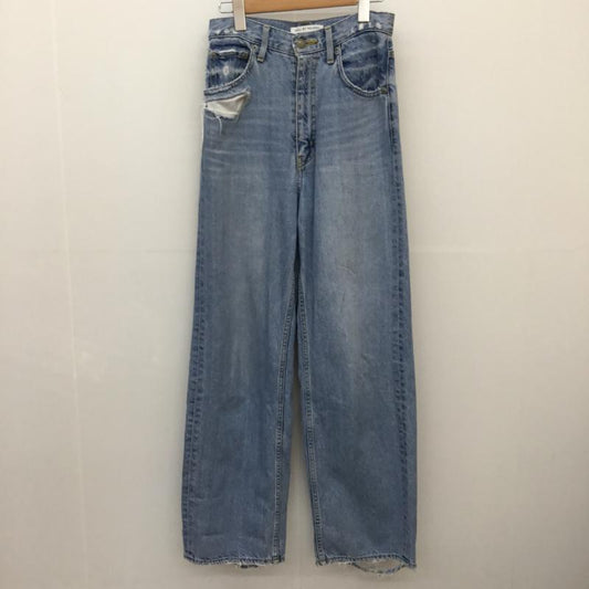 アズールバイマウジー AZUL BY MOUSSY パンツ デニム、ジーンズ 26インチ ダメージ加工 水色 / ライトブルー /  レディース USED 古着 中古 10143883