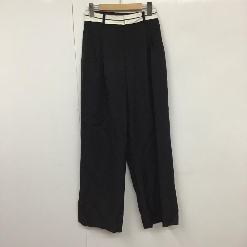 ケービーエフ KBF パンツ スラックス KB37-24V340 マーベルトデザインパンツ 38 無地 黒 / ブラック /  レディース USED 古着 中古 10130343