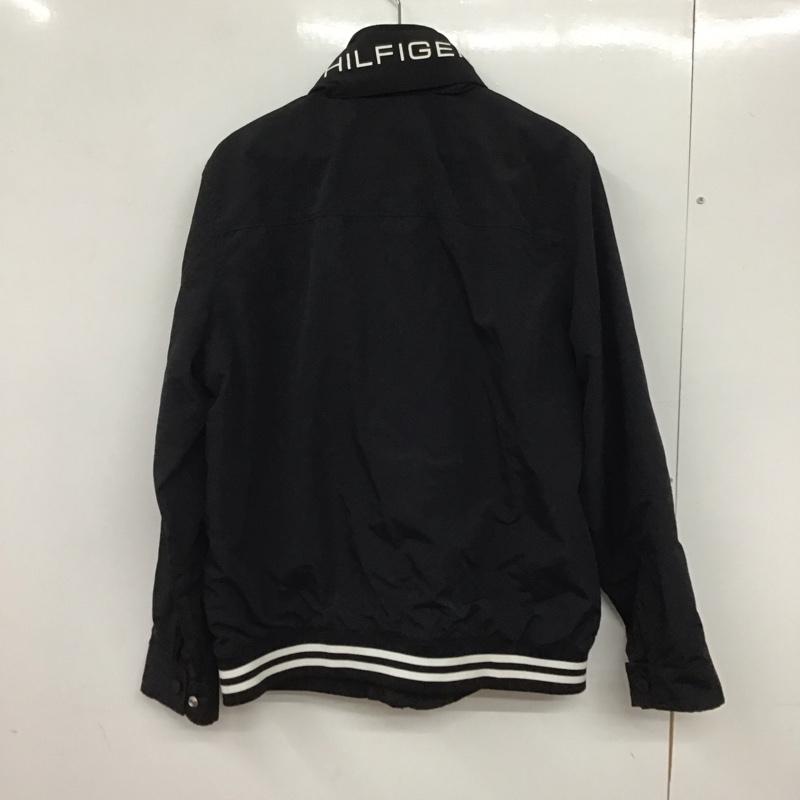 トミーヒルフィガー TOMMY HILFIGER ジャケット、上着 ジャケット、ブレザー ジップアップジャケット ナイロンジャケット アウター L ロゴ、文字 黒 / ブラック /  メンズ USED 古着 中古 10139699