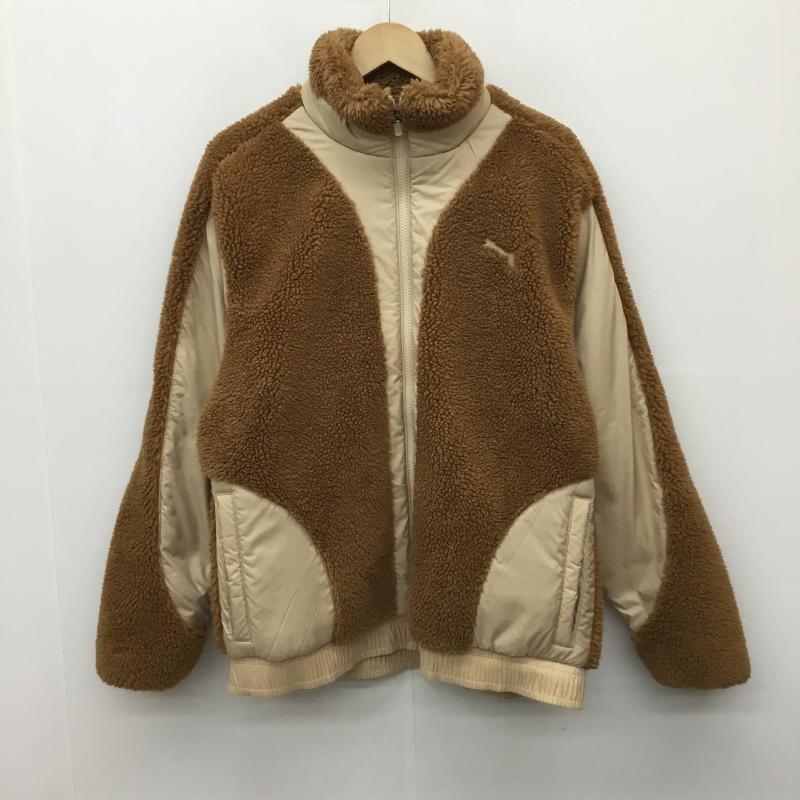 プーマ PUMA ジャケット、上着 ジャケット、ブレザー 673031-74 L ロゴ、文字 茶 / ブラウン /  メンズ USED 古着 中古 10144623