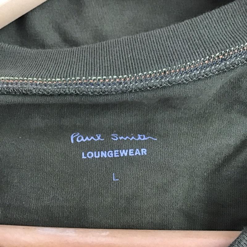 ポールスミス Paul Smith Tシャツ 半袖 半袖カットソー プリントTシャツ クルーネックカットソー L ロゴ、文字 カーキ / カーキ /  メンズ USED 古着 中古 10140480