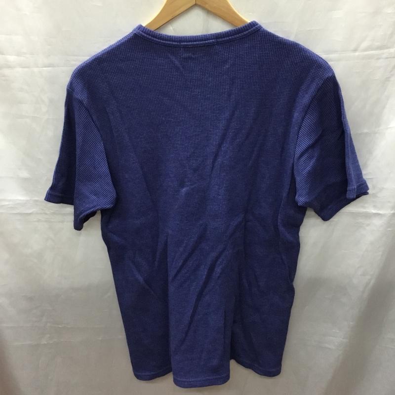 ナノユニバース nano・universe Tシャツ 半袖 672-0124062 クルーネック ワッフル M 無地 青 / ブルー /  メンズ USED 古着 中古 10119330