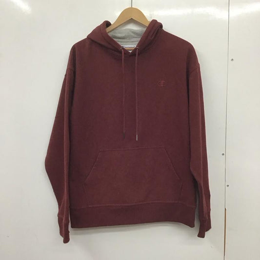 チャンピオン Champion パーカー 長袖 長袖パーカー プルオーバーパーカー スウェット XXL ロゴ、文字 えんじ / ワインレッド /  メンズ USED 古着 中古 10138765