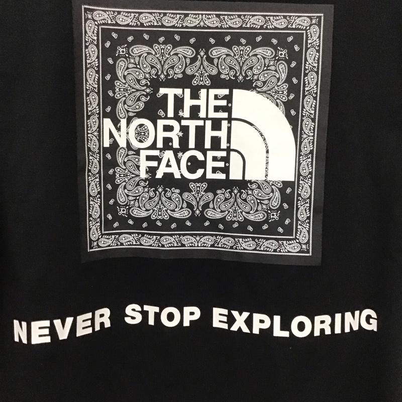 ザノースフェイス THE NORTH FACE Tシャツ 半袖 nt32446 ショートスリーブバンダナスクエアロゴティー プリントTシャツ M ロゴ、文字 黒 / ブラック /  メンズ USED 古着 中古 10128699