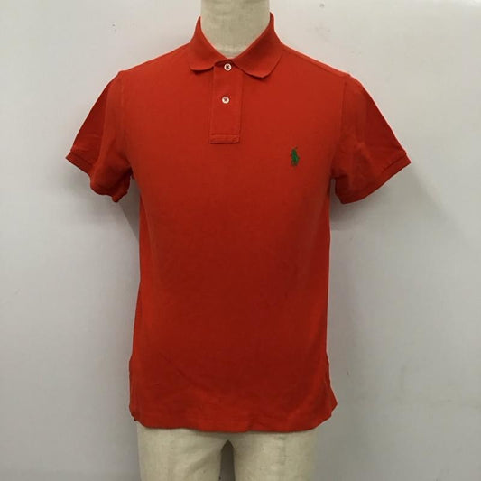 ポロバイラルフローレン Polo by RALPH LAUREN ポロシャツ 半袖 半袖ポロシャツ カラーシャツ 半袖カットソー M ロゴ、文字 橙 / オレンジ /  メンズ USED 古着 中古 10117262