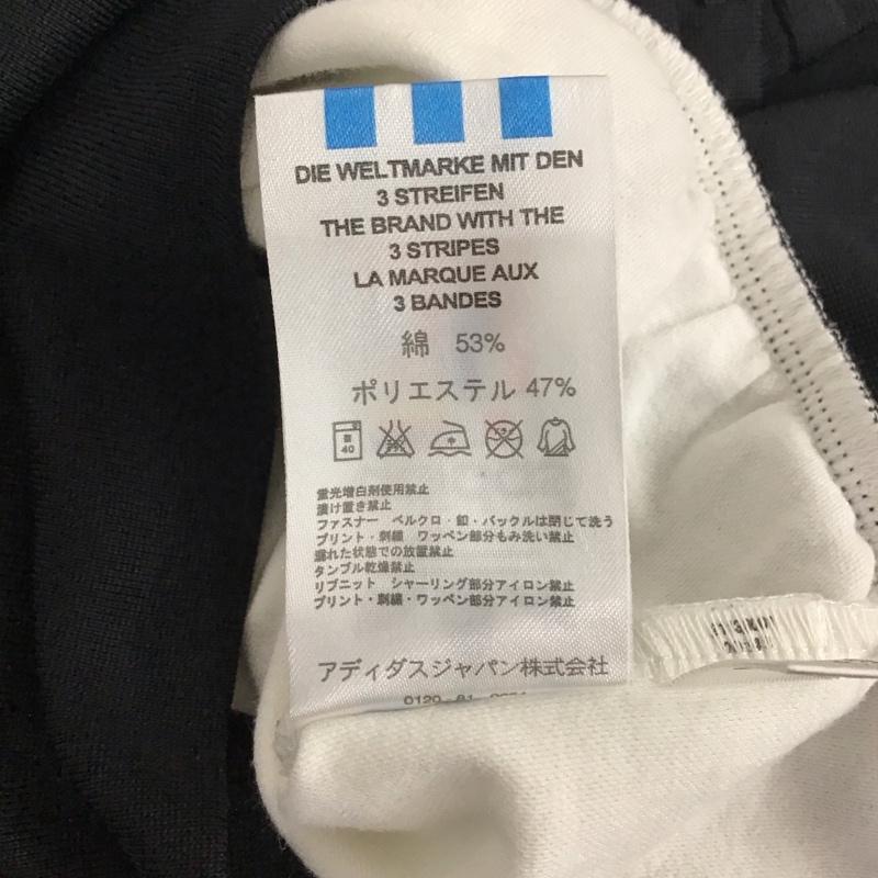 アディダス adidas カーディガン 半袖 半袖カーディガン 前開き 薄手 M ロゴ、文字 白 / ホワイト / X 黒 / ブラック /  レディース USED 古着 中古 10136748