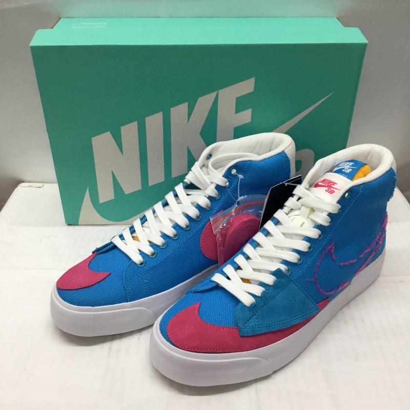 ナイキ NIKE スニーカー スニーカー CI3833 400 SB ZOOM BLAZER MID EDGE 28cm 箱有 28.0cm ロゴ、文字 水色 / ライトブルー / X 桃 / ピンク /  メンズ USED 古着 中古 10107861