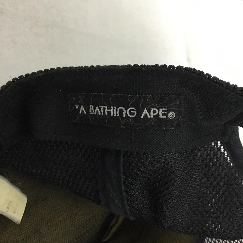 アベイシングエイプ A BATHING APE 帽子 キャップ CRYSTAL STONE STA LOGO MESH CAP ラインストーン メッシュ BAPE STA ロゴ、文字 黒 / ブラック / X 灰 / グレー / X カーキ / カーキ /  メンズ USED 古着 中古 10146882