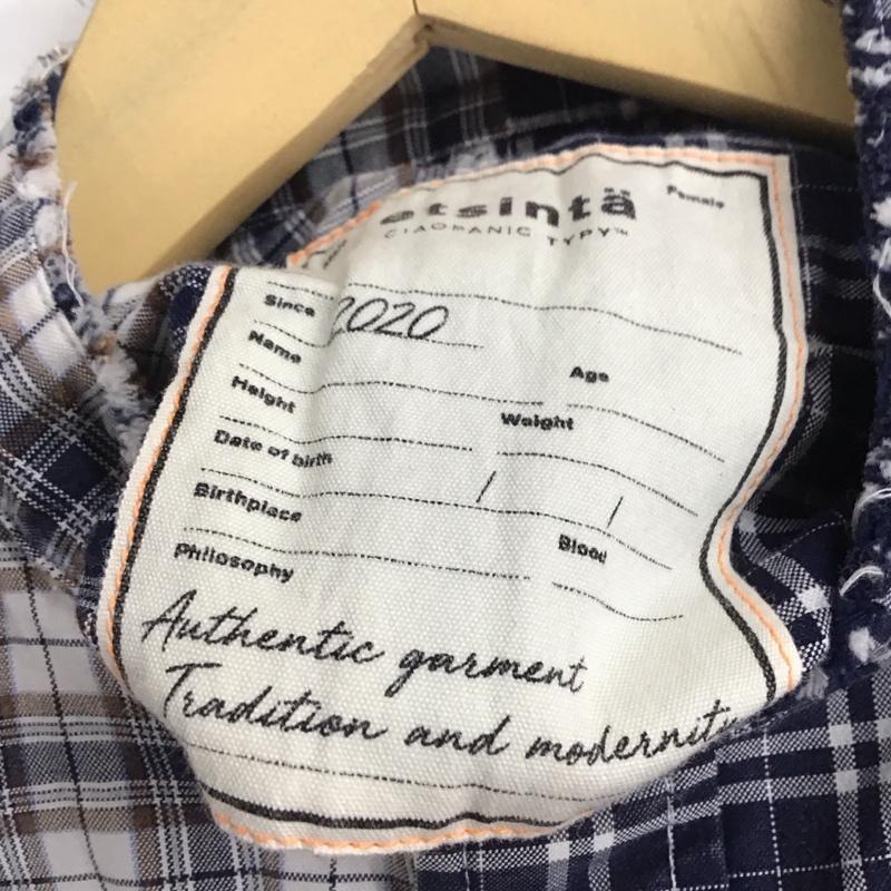 エシンタ etsinta シャツ、ブラウス 長袖 長袖シャツ ノーカラーシャツ チェックシャツ チェック マルチカラー / マルチカラー /  メンズ USED 古着 中古 10132907