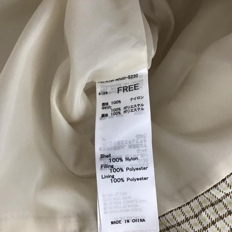 マウジー MOUSSY ベスト ベスト 010FAH30-5230 PADDEDベスト 中綿 FREE チェック 茶 / ブラウン / X ベージュ / ベージュ / X オフホワイト / オフホワイト /  レディース USED 古着 中古 10107937