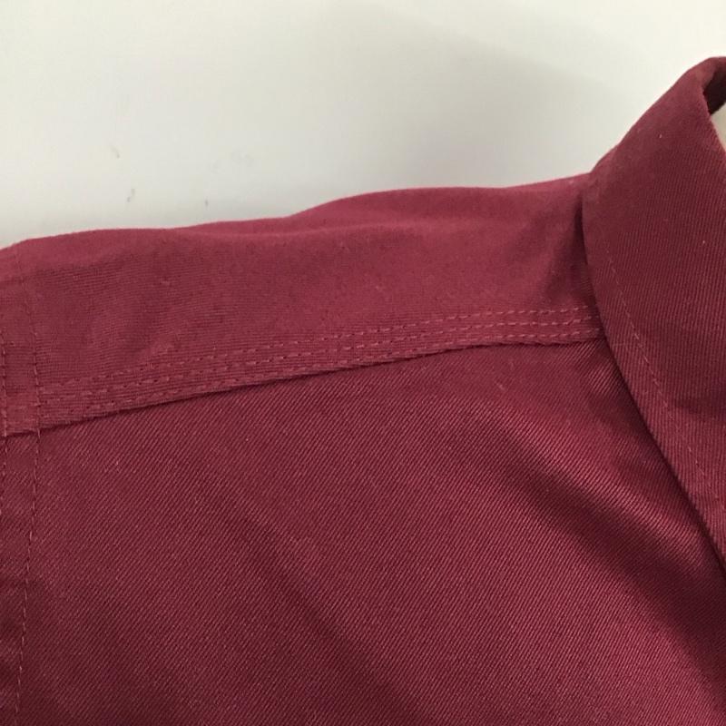 ベンデイビス BEN DAVIS シャツ、ブラウス 半袖 ワークシャツ バック刺繍 M ロゴ、文字 えんじ / ワインレッド /  メンズ USED 古着 中古 10123511