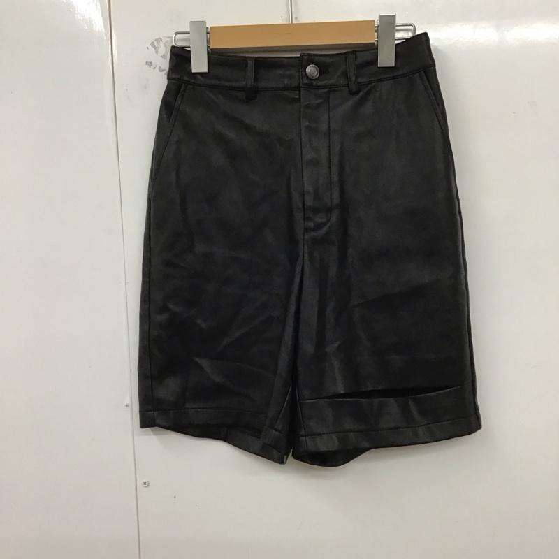 ジーナシス JEANASIS パンツ ショートパンツ JS050662TS レザーハーフパンツ FREE 無地 黒 / ブラック /  レディース USED 古着 中古 10129248