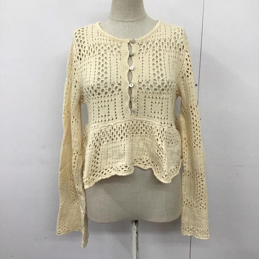 ザラ ZARA カットソー 長袖 長袖カットソー ヘンリーネックカットソー ロングスリーブカットソー S 無地 オフホワイト / オフホワイト /  レディース USED 古着 中古 10124069