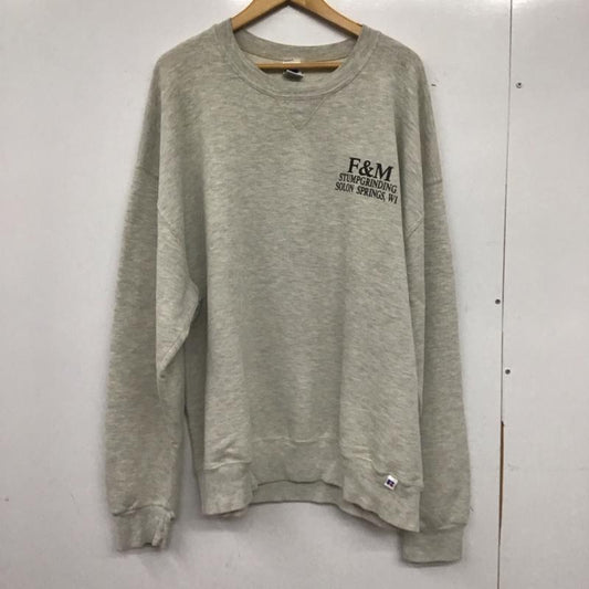 ラッセルアスレティック Russell Athletic トレーナー 長袖 長袖トレーナー スウェット クルーネック プルオーバー 90s 00s XL ロゴ、文字 灰 / グレー /  メンズ USED 古着 中古 10139537