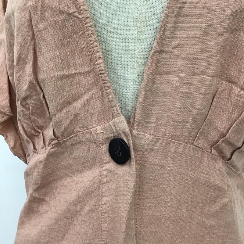 ザラ ZARA ワンピース ロングスカート ノースリーブワンピース ロングワンピース フレアワンピース 前開き M 無地 桃 / ピンク /  レディース USED 古着 中古 10117835