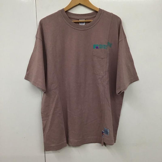ラッセルアスレティック Russell Athletic Tシャツ 半袖 半袖カットソー プリントTシャツ クルーネックカットソー L ロゴ、文字 紫 / パープル /  メンズ USED 古着 中古 10130571
