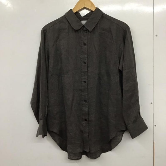 ユナイテッドアローズグリーンレーベルリラクシング UNITED ARROWS green label relaxing シャツ、ブラウス 長袖 無地 茶 / ブラウン /  レディース USED 古着 中古 10137293