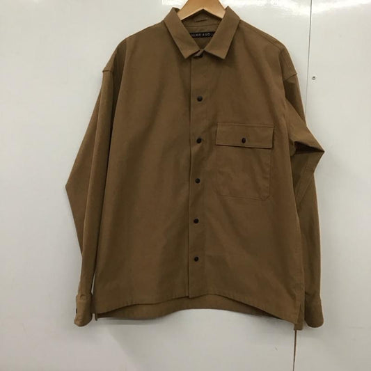 ニコアンド niko and... シャツ、ブラウス 長袖 長袖シャツ 無地シャツ カラーシャツ 4 無地 茶 / ブラウン /  メンズ USED 古着 中古 10141689