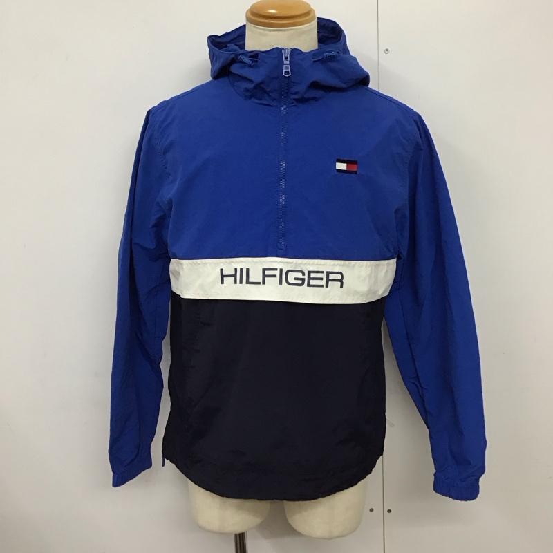 トミーヒルフィガー TOMMY HILFIGER ジャケット、上着 ジャンパー、ブルゾン ナイロンジャケット プルオーバーパーカー ジップアップカラー S ロゴ、文字 白 / ホワイト / X 青 / ブルー / X 黒 / ブラック /  メンズ USED 古着 中古 10124103