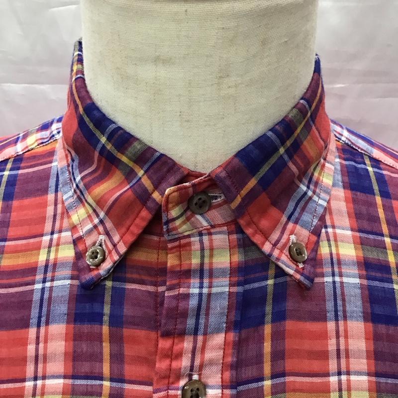 ニューヨーカー NEWYORKER シャツ、ブラウス 半袖 半袖シャツ カラーシャツ 半袖カットソー チェックシャツ M チェック マルチカラー / マルチカラー /  メンズ USED 古着 中古 10113213