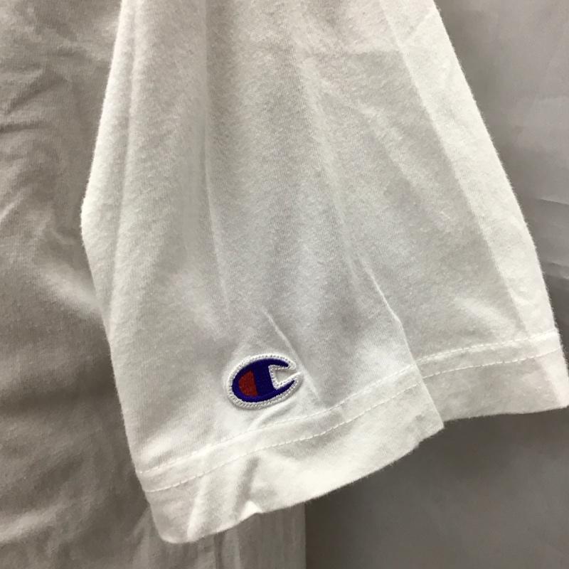 チャンピオン Champion Tシャツ 半袖 C3-H359 ベーシックチャンピオントップス 半袖カットソー クルーネックカットソー S ロゴ、文字 白 / ホワイト /  メンズ USED 古着 中古 10116905