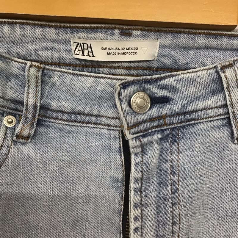 ザラ ZARA パンツ デニム、ジーンズ デニムパンツ スリムパンツ カジュアルパンツ ストレッチパンツ 42インチ 無地 水色 / ライトブルー /  メンズ USED 古着 中古 10148568