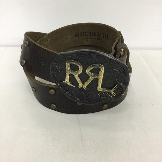 ダブルアールエル RRL ベルト・バックル ベルト スタッズ レザー 無地 ダークブラウン / ダークブラウン /  メンズ USED 古着 中古 10128812