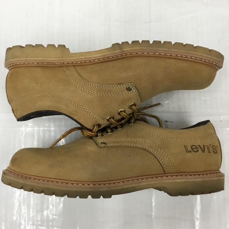 リーバイス Levi s ブーツ ショートブーツ LV623A ワークブーツ ローカット 8 1/2 箱有 ロゴ、文字 キャメル / キャメル /  メンズ USED 古着 中古 10105730