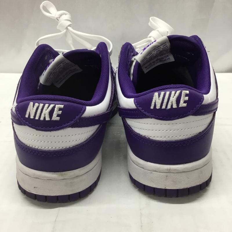 ナイキ NIKE スニーカー スニーカー DD1391 104 DUNK LOW RETRO 26.5cm 箱有 26.5cm ロゴ、文字 白 / ホワイト / X 紫 / パープル /  メンズ USED 古着 中古 10110574