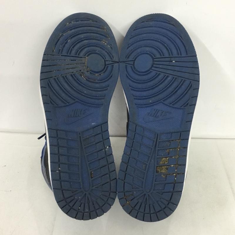 ナイキ NIKE スニーカー スニーカー 555088 404 AIR JORDAN 1 RETRO HIGH OG 27.5cm 27.5cm ロゴ、文字 黒 / ブラック / X 青 / ブルー /  メンズ USED 古着 中古 10136293
